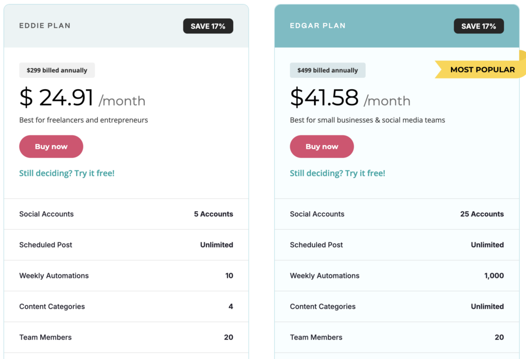 edgar pricing